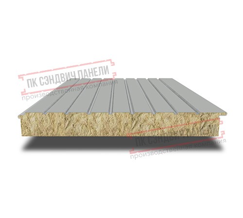 Сэндвич-панели двухслойные с минеральной ватой, ширина 1000 мм, толщина 40 мм, 0.5, RAL9006
