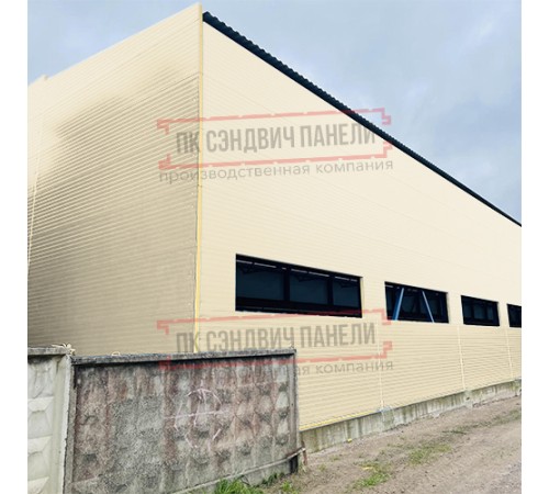 Сэндвич-панели двухслойные с минеральной ватой, ширина 1200 мм, толщина 40 мм, 0.5, RAL1015