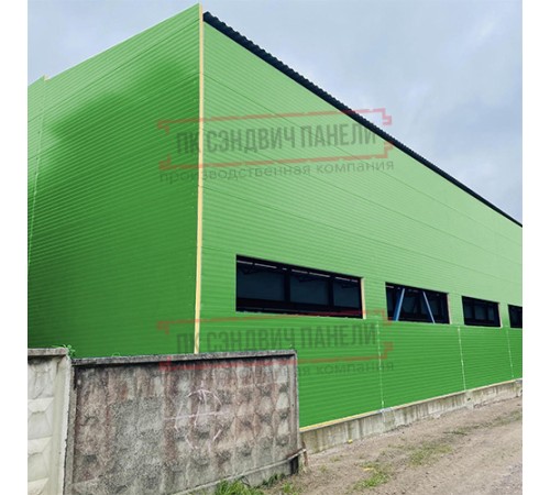 Сэндвич-панели двухслойные с минеральной ватой, ширина 1000 мм, толщина 40 мм, 0.5, RAL6018