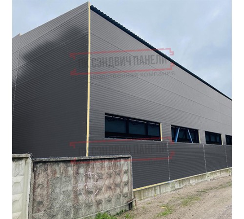 Сэндвич-панели двухслойные с пенополистиролом, ширина 1200 мм, толщина 10 мм, 0.5, RAL7024