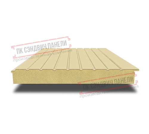 Сэндвич-панели двухслойные с пенополиизоциануратом, ширина 1000 мм, толщина 220 мм, 0.5, RAL1014