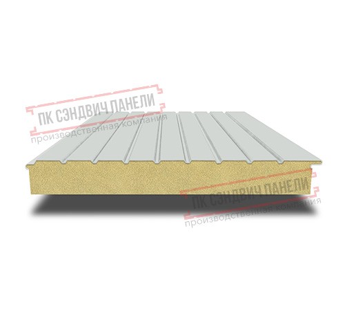 Сэндвич-панели двухслойные с пенополиуретаном, ширина 1000 мм, толщина 100 мм, 0.5, RAL7035