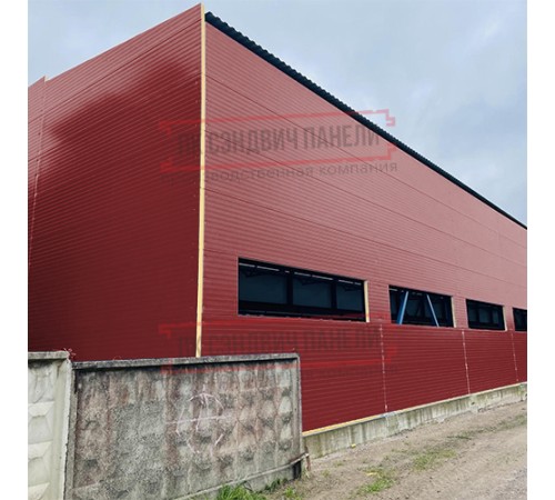 Сэндвич-панели двухслойные с пенополиизоциануратом, ширина 1000 мм, толщина 50 мм, 0.5, RAL3011