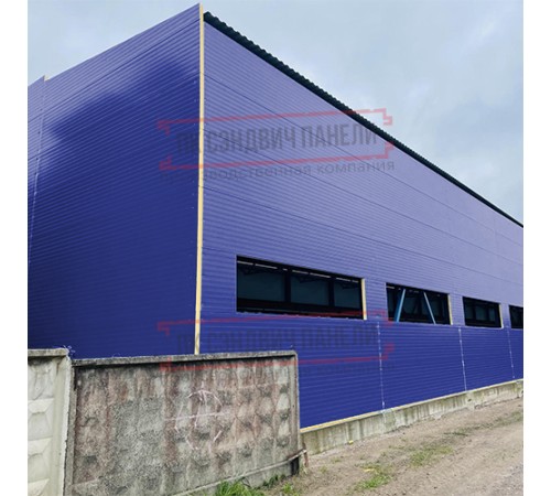 Сэндвич-панели двухслойные с пенополиуретаном, ширина 1200 мм, толщина 20 мм, 0.5, RAL5002