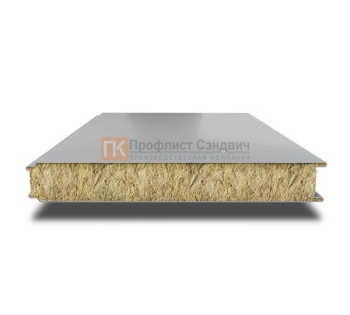 Сэндвич панели гладкие с минеральной ватой, ширина 1000 мм, толщина 60 мм, 0.5/0.5, RAL7004