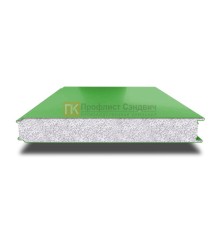 Сэндвич панели гладкие с пенополистиролом, ширина 1200 мм, толщина 100 мм, 0.5/0.5, RAL6018