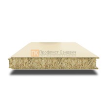 Сэндвич панели гладкие с минеральной ватой, ширина 1200 мм, толщина 20 мм, 0.5/0.5, RAL1015