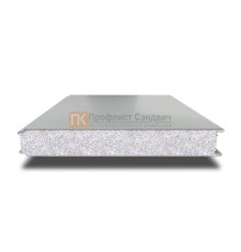 Сэндвич панели гладкие с пенополистиролом, ширина 1000 мм, толщина 150 мм, 0.5/0.5, RAL9006