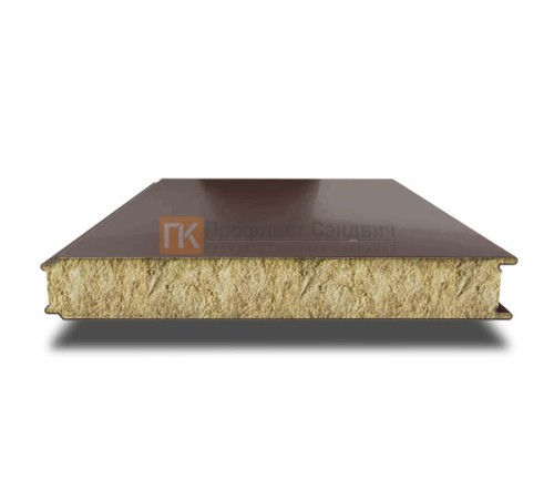 Сэндвич панели гладкие с минеральной ватой, ширина 1000 мм, толщина 40 мм, 0.5/0.5, RAL8017