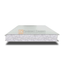 Сэндвич панели гладкие с пенополистиролом, ширина 1200 мм, толщина 100 мм, 0.5/0.5, RAL7035
