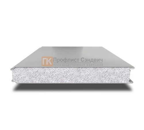 Сэндвич панели гладкие с пенополистиролом, ширина 1200 мм, толщина 150 мм, 0.5/0.5, RAL9006