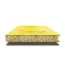 Сэндвич панели гладкие с минеральной ватой, ширина 1000 мм, толщина 10 мм, 0.5/0.5, RAL1018