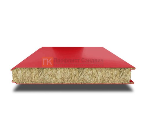 Сэндвич панели гладкие с минеральной ватой, ширина 1000 мм, толщина 40 мм, 0.5/0.5, RAL3020