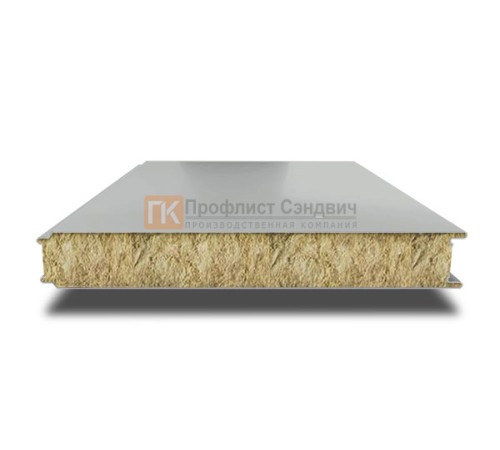 Сэндвич панели гладкие с минеральной ватой, ширина 1000 мм, толщина 200 мм, 0.5/0.5, RAL9006
