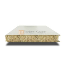 Сэндвич панели гладкие с минеральной ватой, ширина 1200 мм, толщина 180 мм, 0.5/0.5, RAL9002