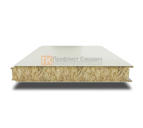 Сэндвич панели гладкие с минеральной ватой, ширина 1200 мм, толщина 60 мм, 0.5/0.5, RAL9002