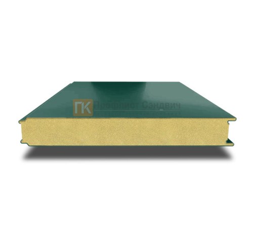 Сэндвич панели гладкие с пенополиизоциануратом, ширина 1200 мм, толщина 120 мм, 0.5/0.5, RAL6005