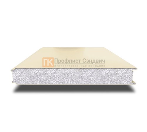 Сэндвич панели гладкие с пенополистиролом, ширина 1000 мм, толщина 150 мм, 0.5/0.5, RAL1015