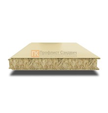 Сэндвич панели гладкие с минеральной ватой, ширина 1000 мм, толщина 80 мм, 0.5/0.5, RAL1014