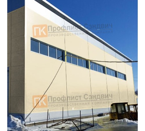 Сэндвич панели гладкие с минеральной ватой, ширина 1200 мм, толщина 100 мм, 0.5/0.5, RAL1015