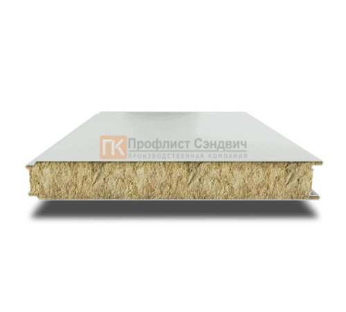 Сэндвич панели гладкие с минеральной ватой, ширина 1200 мм, толщина 120 мм, 0.5/0.5, RAL7035