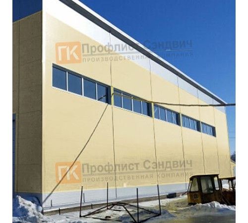 Сэндвич панели гладкие с минеральной ватой, ширина 1000 мм, толщина 40 мм, 0.5/0.5, RAL1014