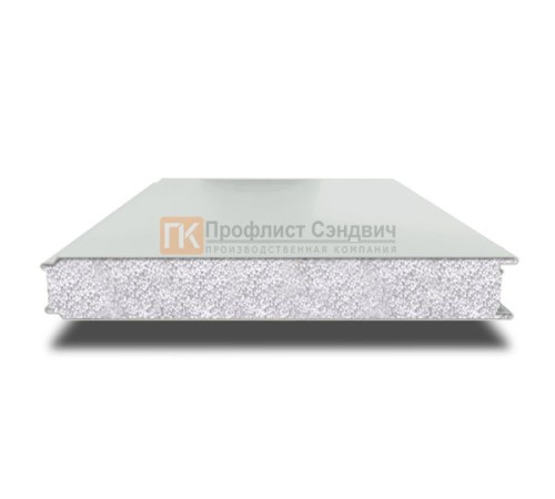 Сэндвич панели гладкие с пенополистиролом, ширина 1200 мм, толщина 40 мм, 0.5/0.5, RAL7035