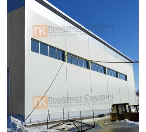 Сэндвич панели гладкие с пенополиуретаном, ширина 1200 мм, толщина 20 мм, 0.5/0.5, RAL7047