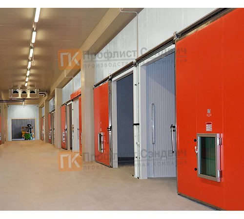 Сэндвич-панель для холодильных камер с пенополиизоциануратом, ширина 1000 мм, толщина 30 мм, 0.5/0.5, RAL7035