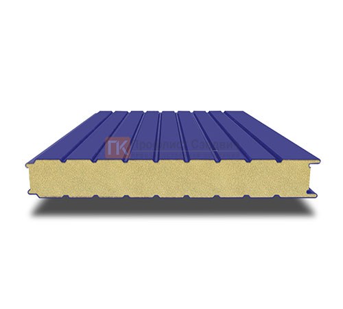 Сэндвич-панель для холодильных камер с пенополиуретаном, ширина 1000 мм, толщина 80 мм, 0.5/0.5, RAL5002