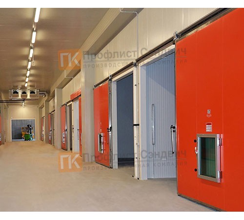 Сэндвич-панель для холодильных камер с пенополиуретаном, ширина 1200 мм, толщина 120 мм, 0.5/0.5, RAL1015