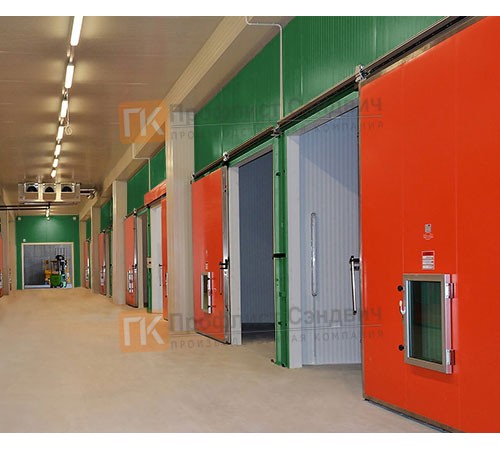 Сэндвич-панель для холодильных камер с пенополиизоциануратом, ширина 1200 мм, толщина 150 мм, 0.5/0.5, RAL6002