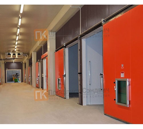 Сэндвич-панель для холодильных камер с пенополистиролом, ширина 1000 мм, толщина 60 мм, 0.5/0.5, RAL8017