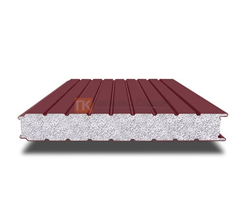 Сэндвич-панель для холодильных камер с пенополистиролом, ширина 1200 мм, толщина 40 мм, 0.5/0.5, RAL3005