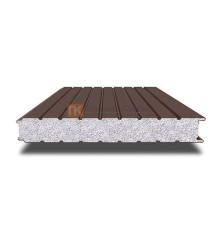 Сэндвич-панель для холодильных камер с пенополистиролом, ширина 1000 мм, толщина 120 мм, 0.5/0.5, RAL8017