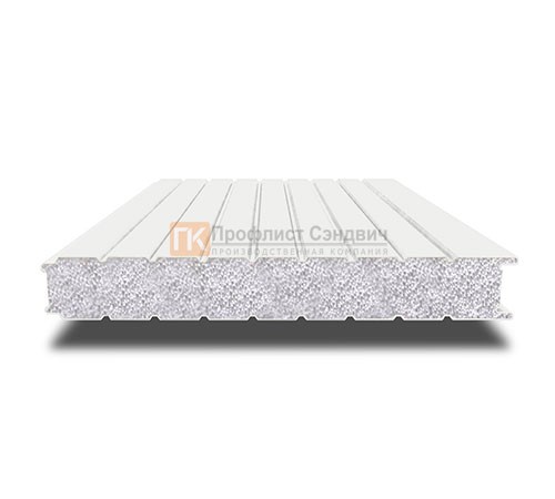 Сэндвич-панель для холодильных камер с пенополистиролом, ширина 1000 мм, толщина 20 мм, 0.5/0.5, RAL9003