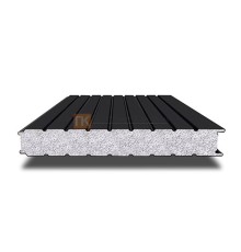 Сэндвич-панель для холодильных камер с пенополистиролом, ширина 1000 мм, толщина 80 мм, 0.5/0.5, RAL9005