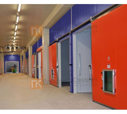 Сэндвич-панель для холодильных камер с пенополиизоциануратом, ширина 1200 мм, толщина 180 мм, 0.5/0.5, RAL5002