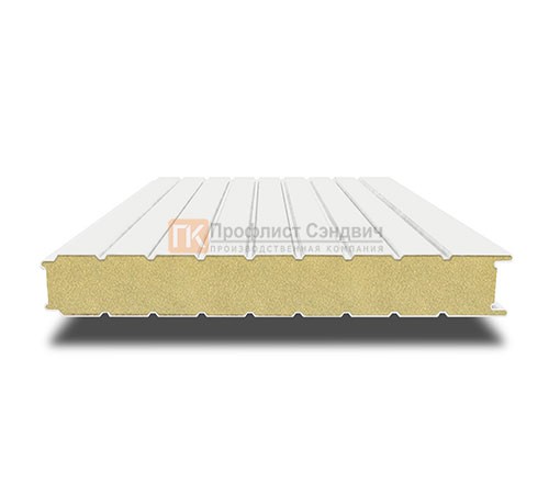 Сэндвич-панель для холодильных камер с пенополиизоциануратом, ширина 1000 мм, толщина 20 мм, 0.5/0.5, RAL9003