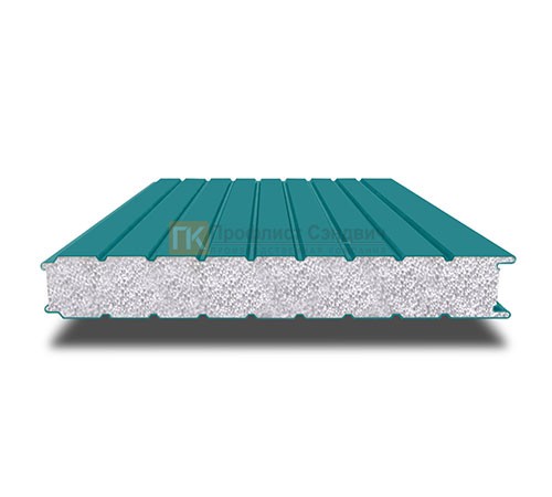 Сэндвич-панель для холодильных камер с пенополистиролом, ширина 1000 мм, толщина 20 мм, 0.5/0.5, RAL5021