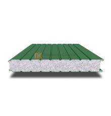 Сэндвич-панель для холодильных камер с пенополистиролом, ширина 1200 мм, толщина 120 мм, 0.5/0.5, RAL6002