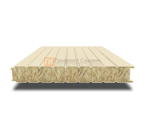 Сэндвич-панель для холодильных камер с минеральной ватой, ширина 1000 мм, толщина 120 мм, 0.5/0.5, RAL1015