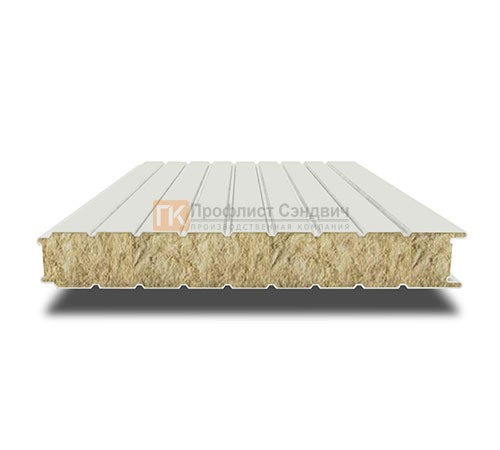 Сэндвич-панель для холодильных камер с минеральной ватой, ширина 1200 мм, толщина 120 мм, 0.5/0.5, RAL9002