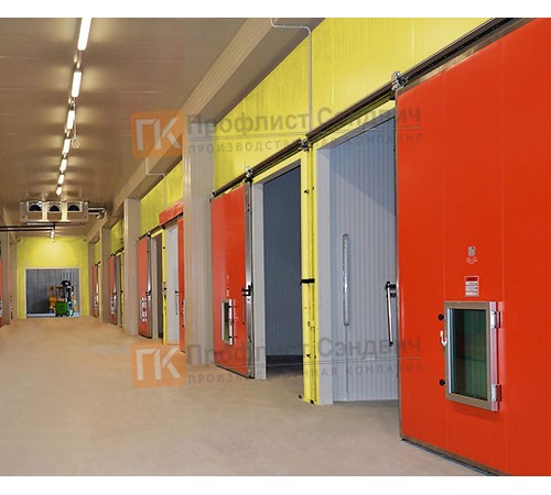 Сэндвич-панель для холодильных камер с пенополистиролом, ширина 1200 мм, толщина 120 мм, 0.5/0.5, RAL1018