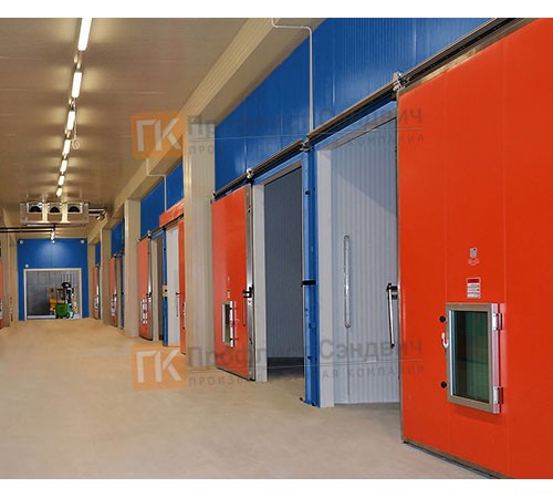 Сэндвич-панель для холодильных камер с пенополиуретаном, ширина 1200 мм, толщина 10 мм, 0.5/0.5, RAL5005