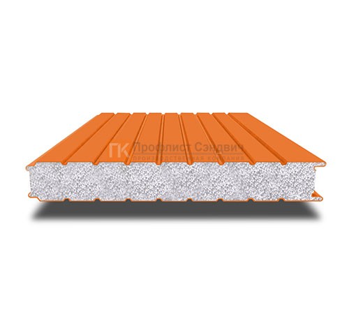 Сэндвич-панель для холодильных камер с пенополистиролом, ширина 1200 мм, толщина 20 мм, 0.5/0.5, RAL2004