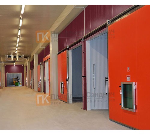 Сэндвич-панель для холодильных камер с пенополиизоциануратом, ширина 1000 мм, толщина 200 мм, 0.5/0.5, RAL3005