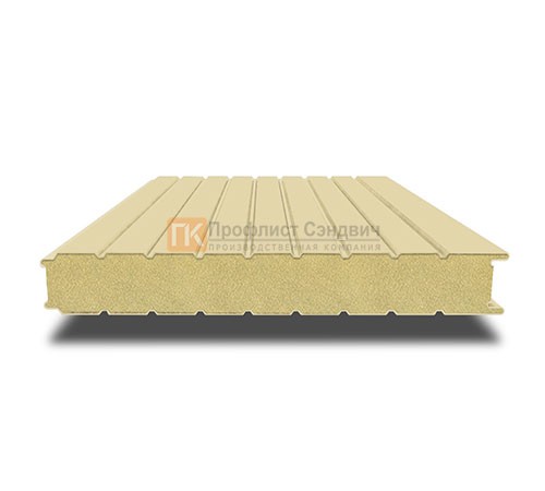 Сэндвич-панель для холодильных камер с пенополиизоциануратом, ширина 1000 мм, толщина 60 мм, 0.5/0.5, RAL1014