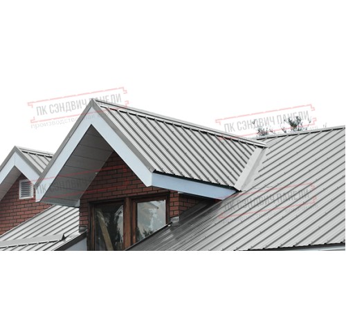 Сэндвич панели кровельные с пенополиизоциануратом, ширина 1000 мм, толщина 140 мм, 0.5/0.5, RAL9006