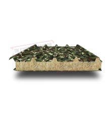 Сэндвич панели кровельные с минеральной ватой, ширина 1200 мм, толщина 10 мм, 0.5/0.5, милитари